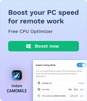 Camomile CPU Optimization Software Banner